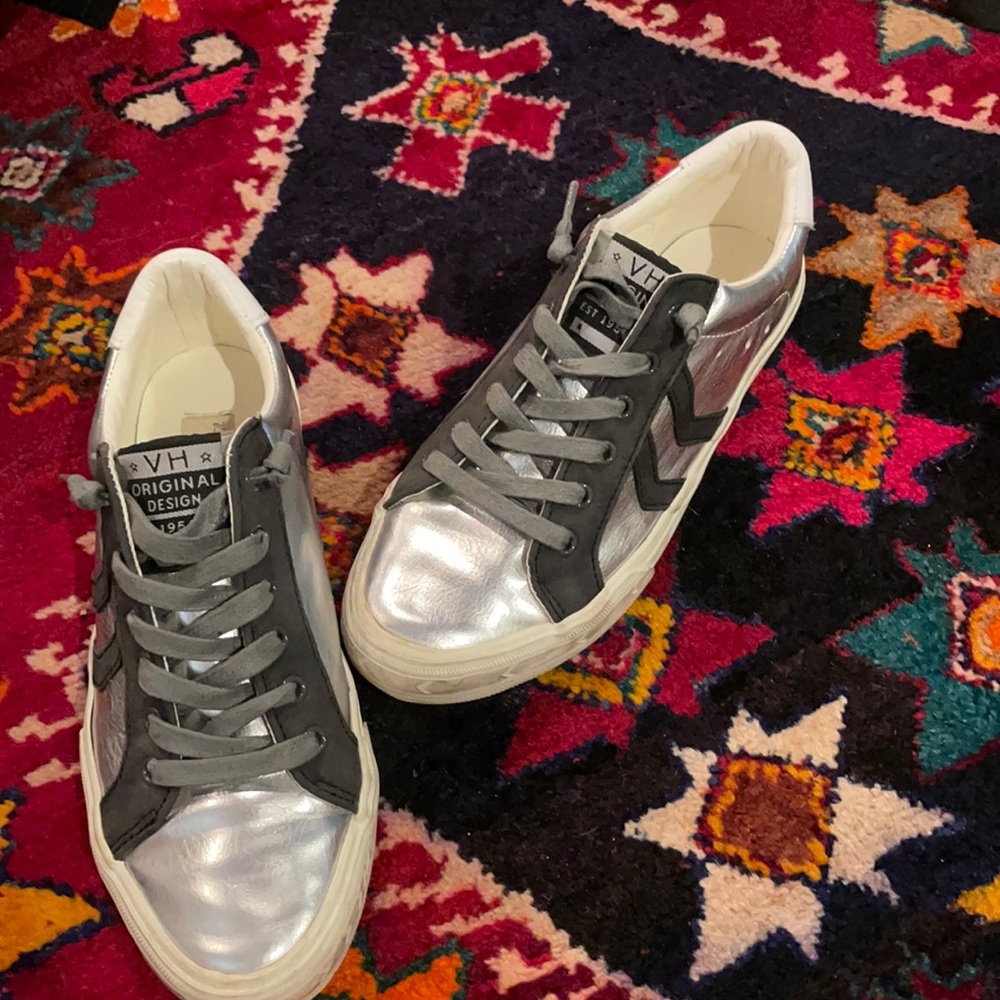Silver sneakers size 7